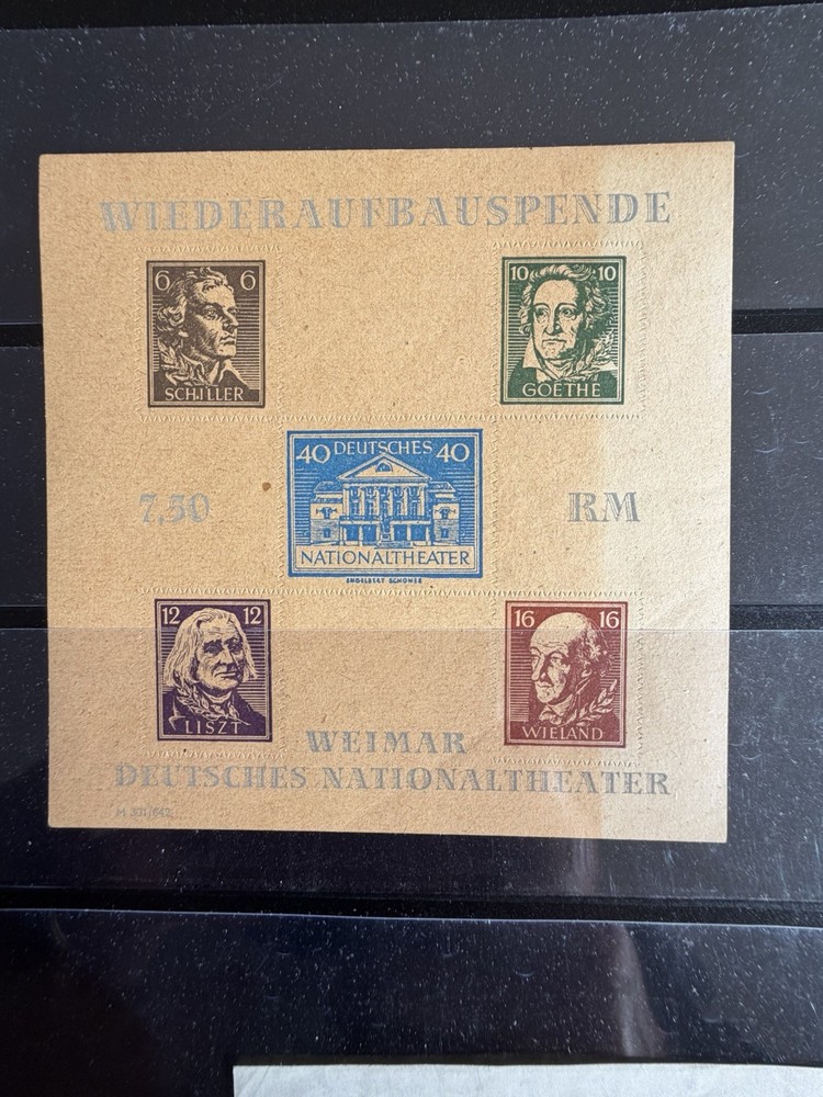 GERMANY – Soviet Zone Thuringia Weimar Theater Both Sheets (one Has Yellow Tone
