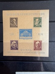 GERMANY – Soviet Zone Thuringia Weimar Theater Both Sheets (one Has Yellow Tone