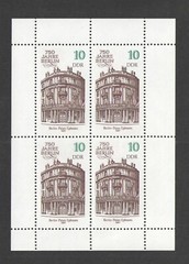 1987 GERMANY Scott # 2628a { ARCHITECTURE } SOUVENIR SHEET MNH MINT NEVER HINGED