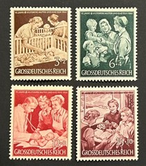 Travelstamps: 1944 Germany B253-B256 Mother & Child Charity Mi 869-872 MOGH