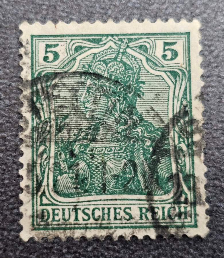 Stamp Germany Deutsches Reich Germania 5 Pfennig 1921 Mi. Nr. 85 [🇩🇪39673-16]