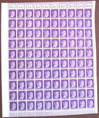 Deutsches 3rd Reich German Hitler 4 Full Sheet Stamps Hitler Head 6PF