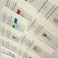 Lot of 12 German Ersttagsblatt First Day Cover Stamp Sheets 1980 Commemorative