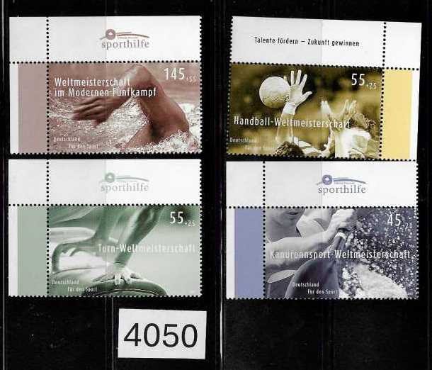 (4050) Germany MNH Scott B984-98 Sports set of 4 with margins
