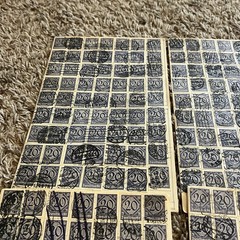 GERMANY LOT 20pf DIENSTMARKE USED STAMPS HOARDER LOT WORLD WAR I