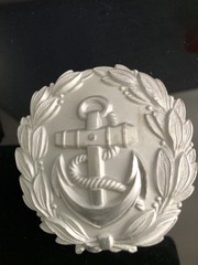 German Navy Kriegsmarine officer parade belt buckle silver tone WW2 3″