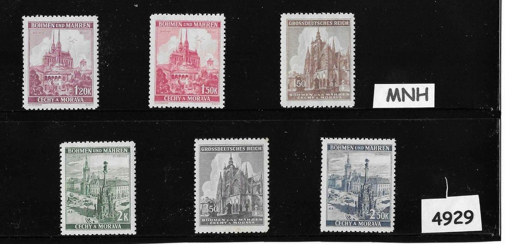 MNH Stamp set / Third Reich / Cathedrals / B a M / WWII Germany Protectorate
