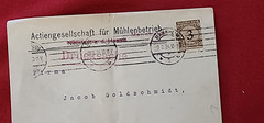 Imperial German Deutsches Reich cover Manheim to Frankfurt 1925 Metered cancel