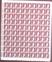 Deutsches 3rd Reich German Hitler 3 Full Sheets Stamps Hitler Head 60PF
