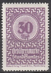 Stamp Germany Revenue WW2 3rd Reich War Emblem War Urkunden KDF 030 MNH