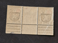 Post WW2 German French Zone Germany 24 Pf Pair w Tabs Occupation Series