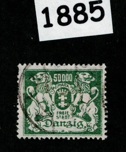 Used stamp Sc 132 Gdansk Poland Danzig 1923 Germany post WWI #1885