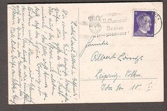 Germany 1943 WWII post card Chemnitz to Leipzig/Vollkornorot Besser und gesunaer
