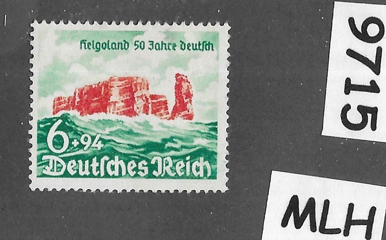 MLH stamp Sc B176 / 1940 / 3rd Reich Germany / Heligoland Rocky cliffs #9715