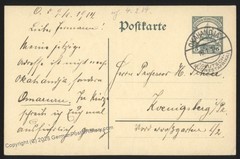 Germany 1914 SW Africa OKAHANDJA DSWA Postal Cover Koenigsberg 113247