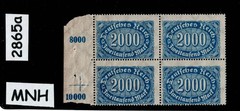 MNH block 2000 M #205 Honeycomb Watermark Weimar German Republic 1923 #2865a