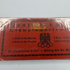 1936 Deutsches Reich Berlin Olympics Stamp Booklet Sheet MNH German