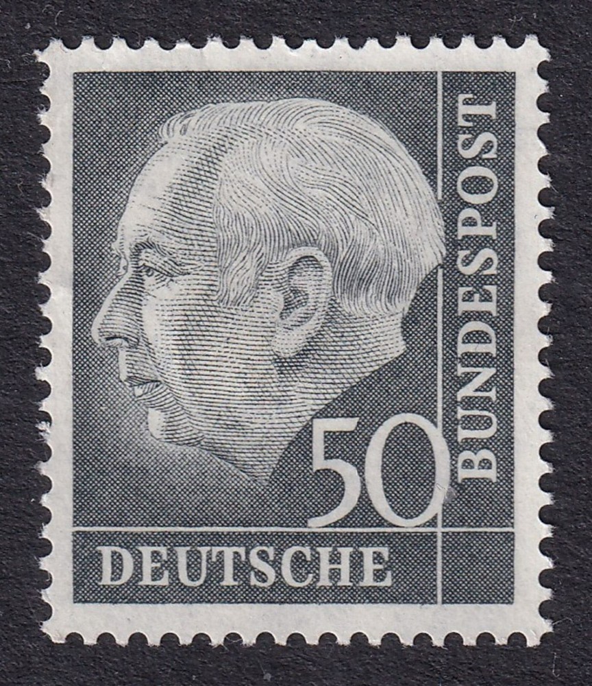 WEST GERMANY 1954-60 Heuss 50pf Slate-Black SG 1115 MH/* (CV £250)
