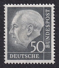 WEST GERMANY 1954-60 Heuss 50pf Slate-Black SG 1115 MH/* (CV £250)