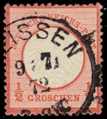 GERMANY 3 – Imperial Eagle „Small Shield – Red Orange“ (pc11801)
