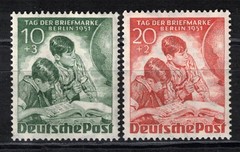 Germany Berlin 1951 Mi 80–81 MNH – Tag der Briefmarke (Stamp Day) Complete Set