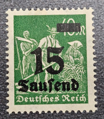 Stamp Germany Deutsches Reich 15 000 Mark 1923 Mi. Nr. 279 b [🇩🇪37596]