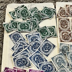 1951-1952 INVESTOR’S LOT OF GERMANY POSTHORNS STAMPS FEDERAL REPUBLIC