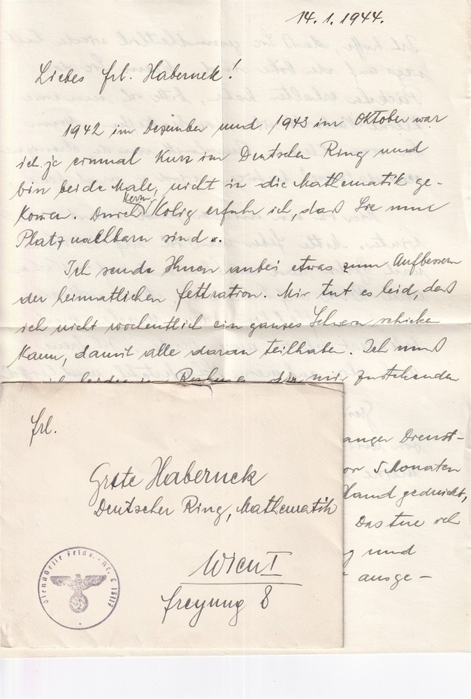 Lot Stamp Germany WWII 3rd Reich Vienna Austria Wein Feldpost Letter F