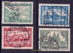 EBS Germany 1924 – Buildings – Bauwerke – Michel 364-367 X – Used – cv $57 – (u6