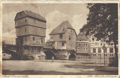 1934 Bad Kreuznach Germany Alte Brückenhäuser Postcard 6 Pf Hindenburg Posted