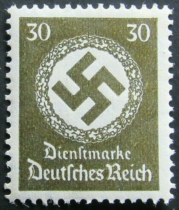 GERMAN 1934 OFFICIAL Mi #141 Sc #089 NSDAP NAZI GERMANY 30 PF MNH SWASTIKA STAMP