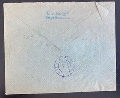 1923 Danzig Early airmail Express Cover To Warsaw Poland Inflation Rate