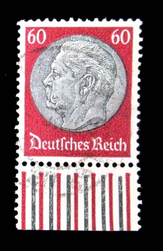 Germany Stamps Scott 412 Deutsches Reich 60 Pfennig Hindenburg 1933 Used NG