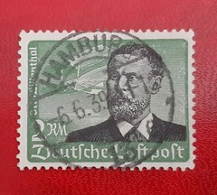 Germany Stamp Deutsches Reich Luftpost 2 Mark 1939 Lilienthal Mi. Nr. 538 (18568