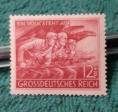 One ~ German Civilian defense forces ~ Militia Germany Stamp ~ ww2 era ~