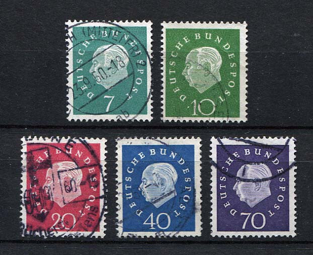Germany – BRD : Theodor Heuss set from 1959 – used