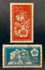 DDR Germany 1959 Used Vienna Youth Fest Mi 705-6 Scott 450-1 XF 7413
