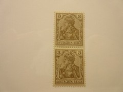 GERMANY Scott 66a MINT LIGHTLY HINGED, 66 NEVER HINGED, PAIR, Lot19, Cat $12.25