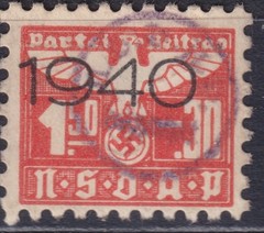 Lot Stamp Germany Revenue WWII Fascism War Era Labor 1939 1940 U