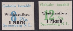 Lot Stamp Germany Mi 21-22 Set 1946 Wieder Aufbau Spremberg Perf Imperf MNH