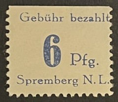 Travelstamps: 1946 Germany Local Spremberg Stamps Mi 10 – 6 Pfennig MNH OG