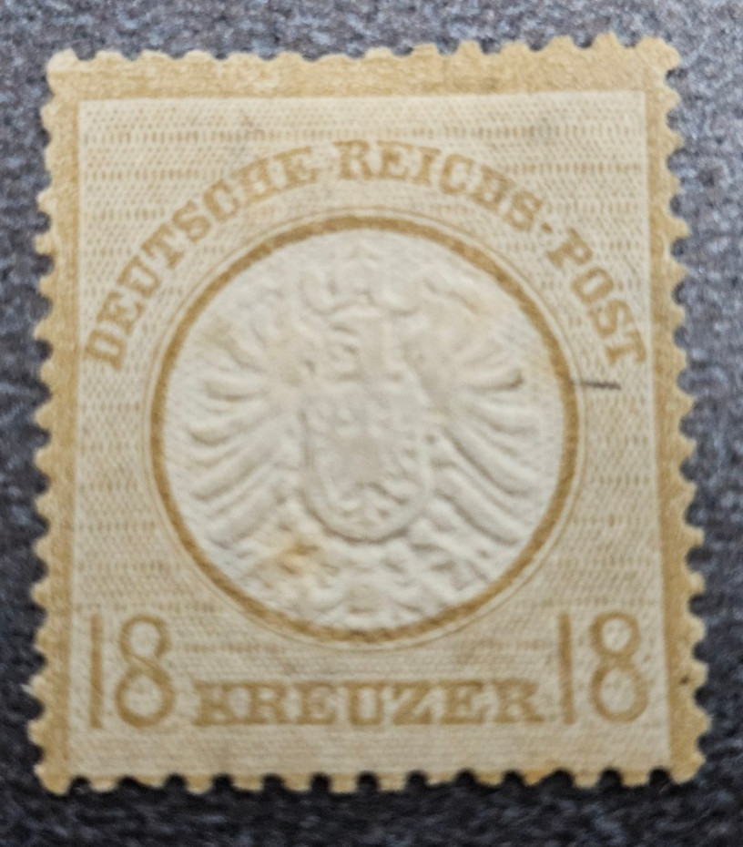 Stamp Germany Reich Brustschild Shield 18 Kreuzer 1872 Mi. Nr. 28 [🇩🇪39138-9]