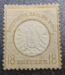 Stamp Germany Reich Brustschild Shield 18 Kreuzer 1872 Mi. Nr. 28 [🇩🇪39138-9]