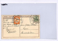 GERMANY Pioneer Air Mail 1912 Card 10pf BIRD Stamp *Darmstadt* 14/6 Flight WD150