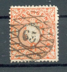 Saxony Number Stamp 65 HERRNHUT on 15 Coat of Arms embossed (G7792)