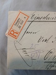 ​Kiautschou 1913 Registered Cover Tsingtau to Dresden Yacht 20c wmk Mi 44 Rare!