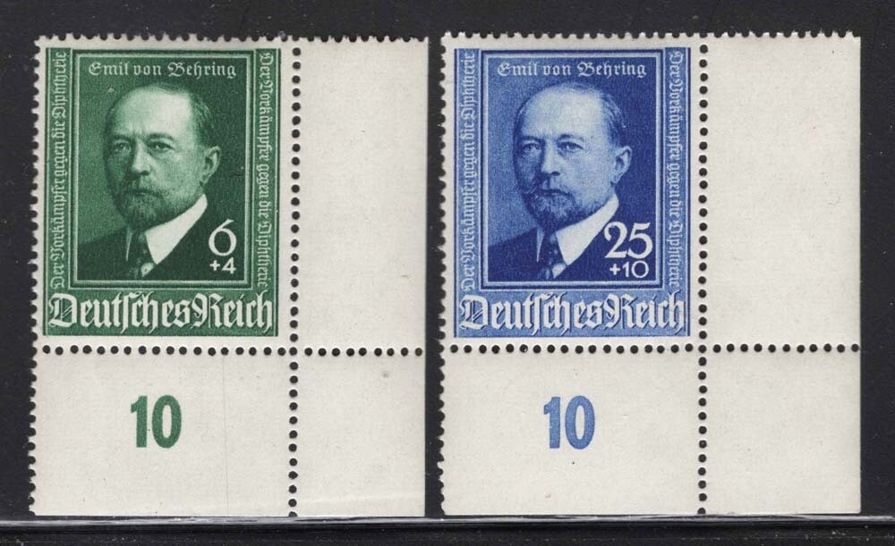Germany 1940 Emil von Behring set Sc# B186-87 NH