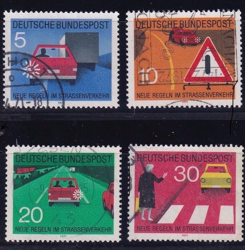 Bundesrepublik used 670-3 Scott 1059-62 New traffic regs