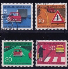 Bundesrepublik used 670-3 Scott 1059-62 New traffic regs