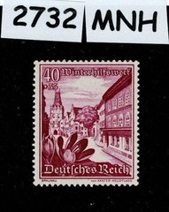 MNH Stamp B131 1938 Germany Castles Cathedrals Mountains Winter relief #2732